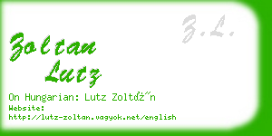 zoltan lutz business card